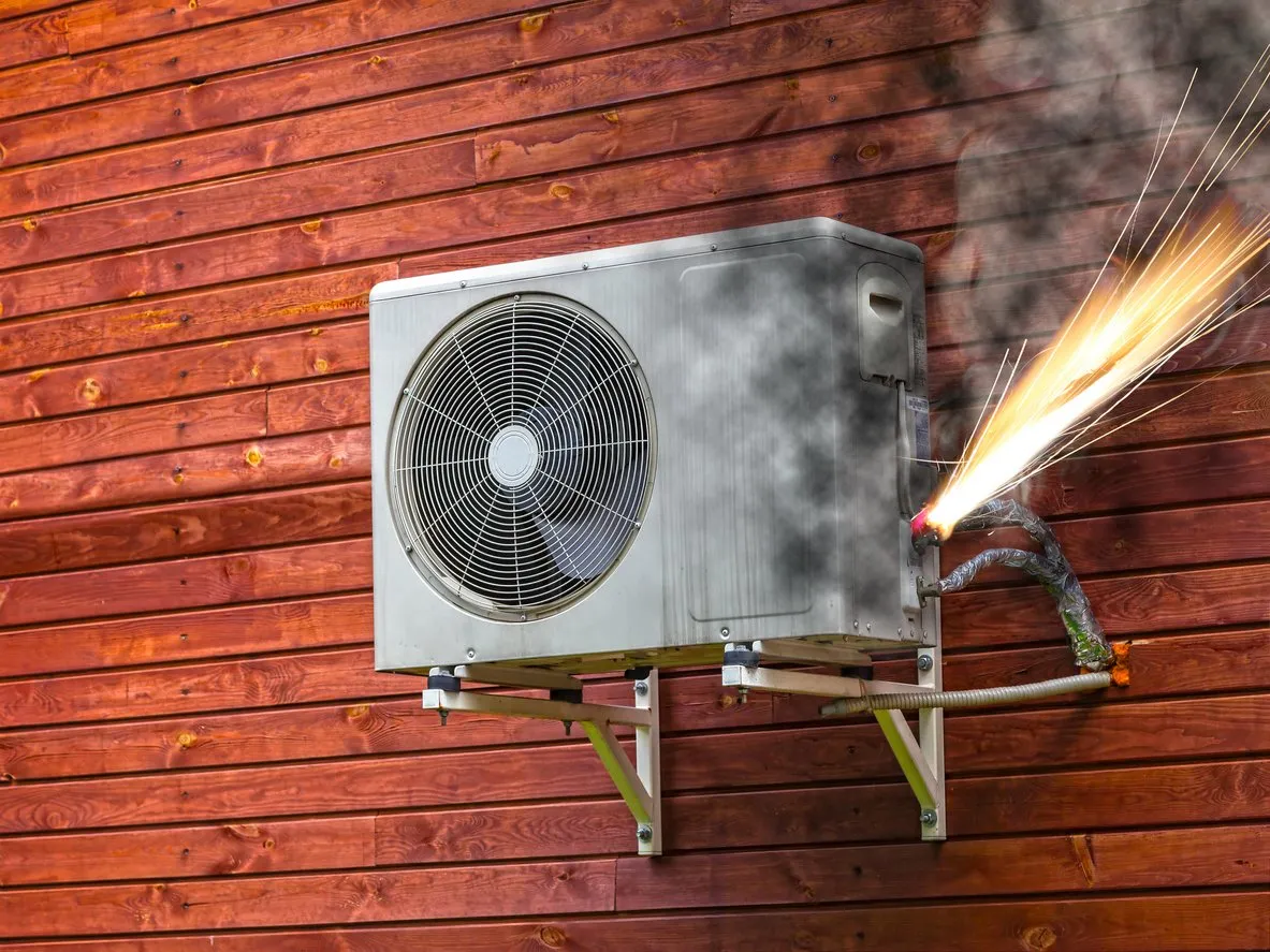Airconditioneronfirestockphoto 1920w