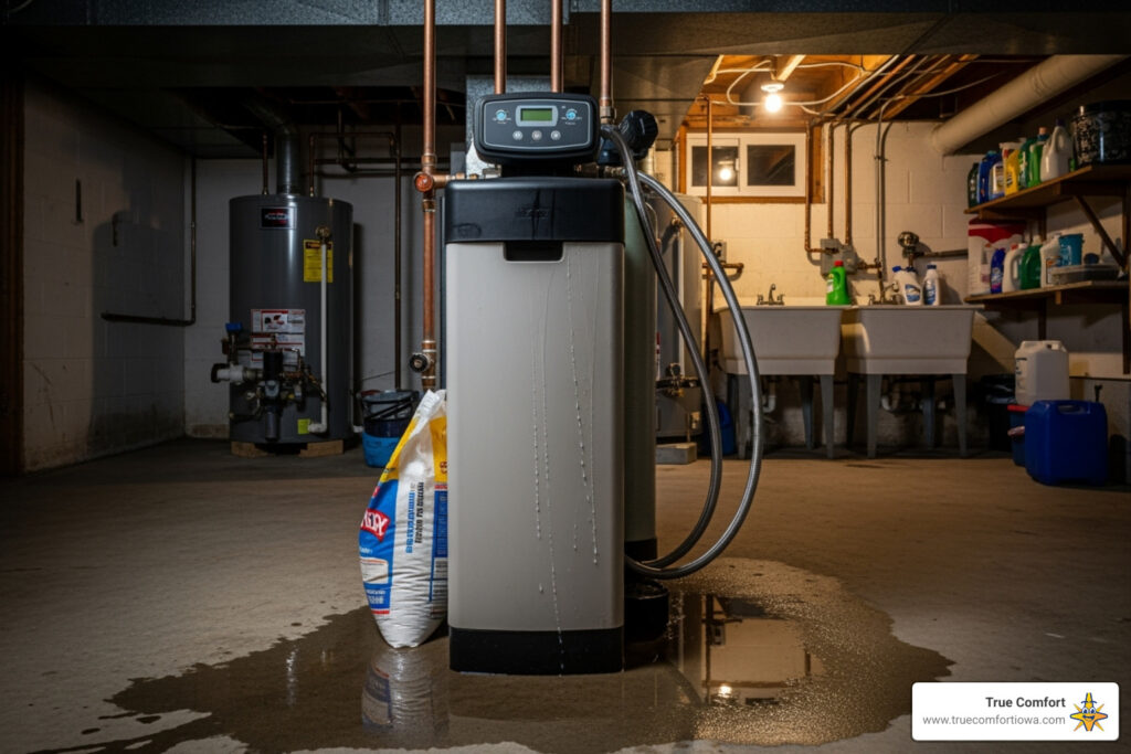 water softener leak repair